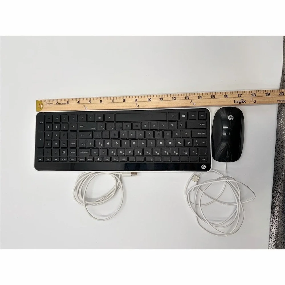 HP Wired‎ USB Keyboard & Mouse Combo Full-Size Chiclet Keys Numeric Pad